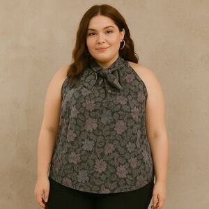 J.Crew Collection Tie Neck Top in Shimmering Floral Jacquard – Size 3X - NWT